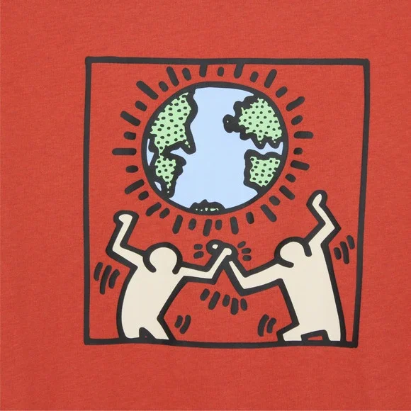 NEW XXL Keith Haring EARTH DAY T-Shirt World Peace For All - Picture 2 of 9